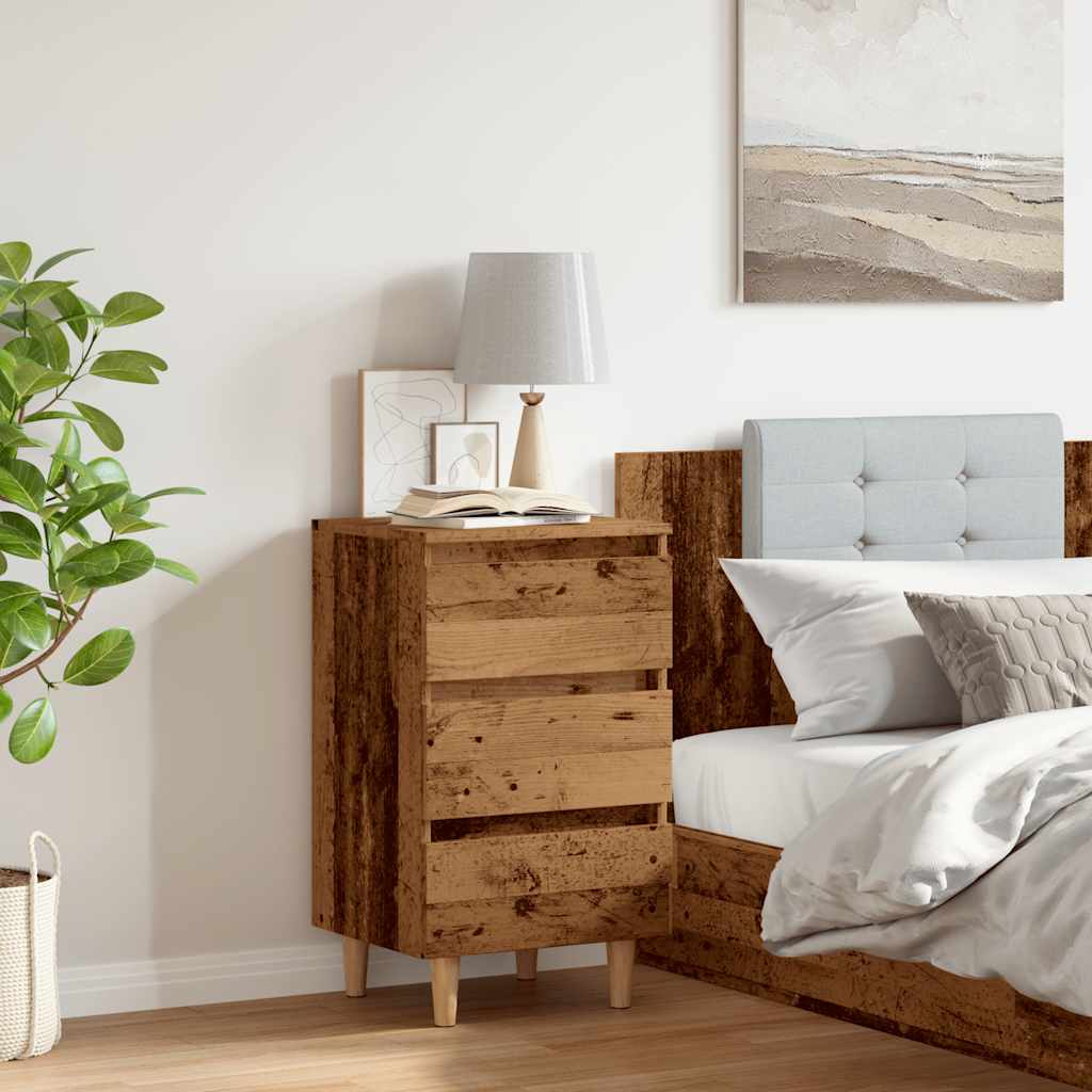 Comodino Legno Vecchio 40x35x69 cm in Legno Multistrato