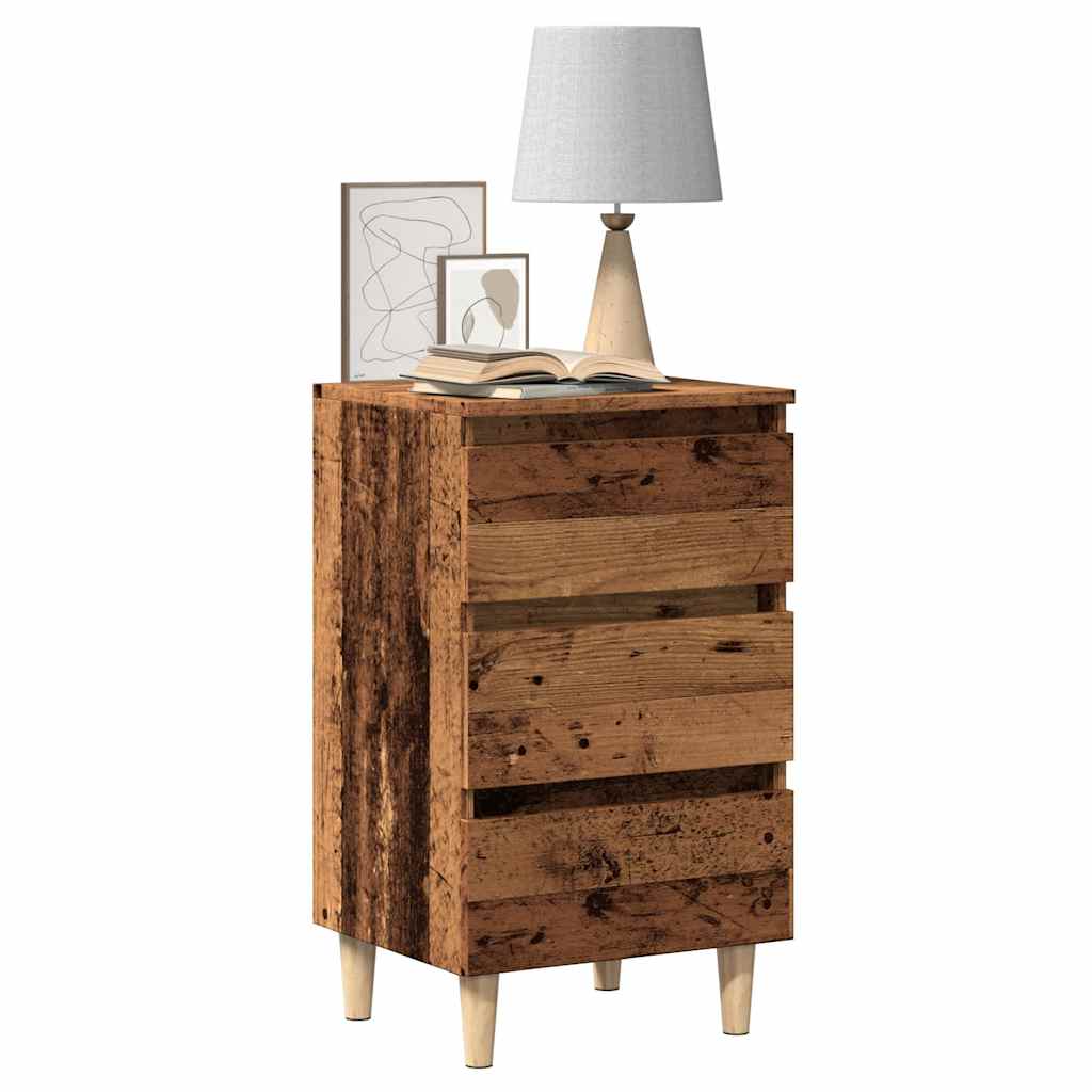 Comodino Legno Vecchio 40x35x69 cm in Legno Multistrato
