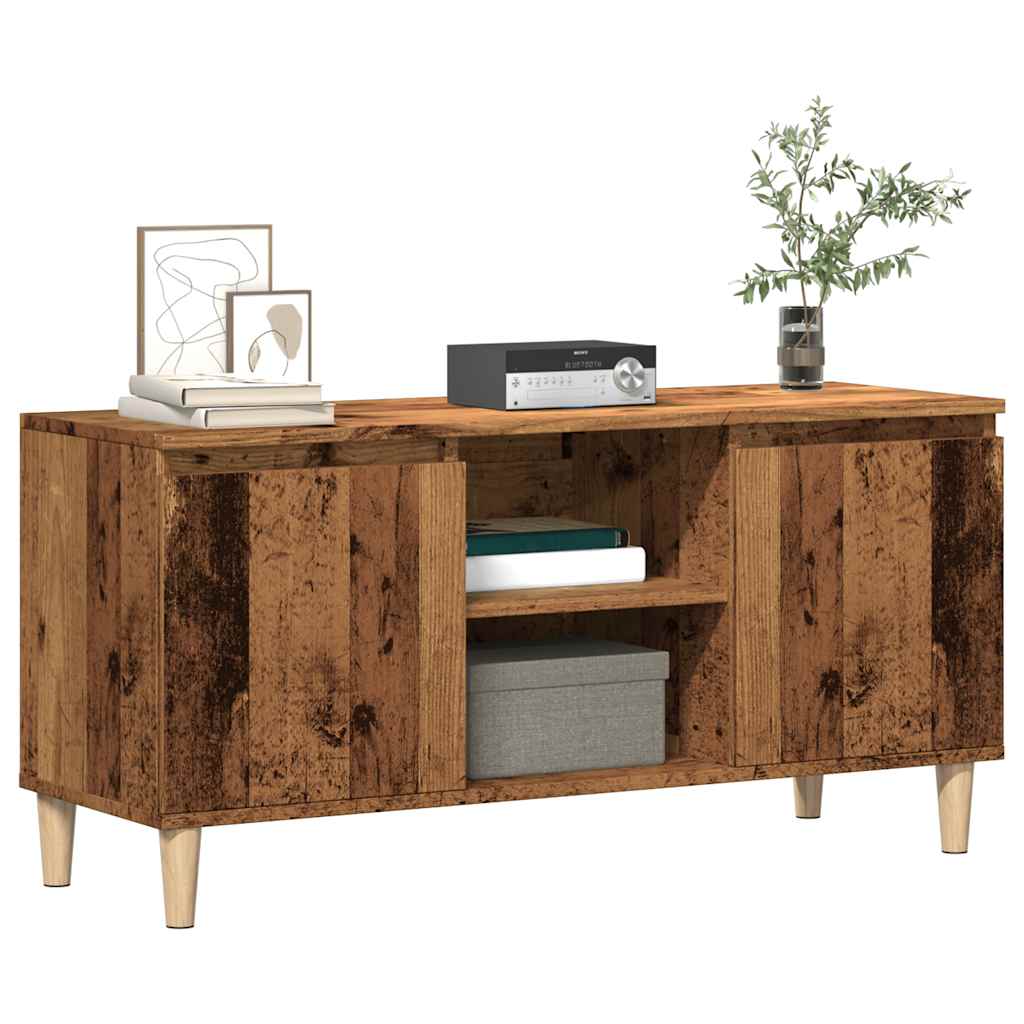 Mobile Porta TV Legno Antico 102x35x50 cm in Legno Multistrato