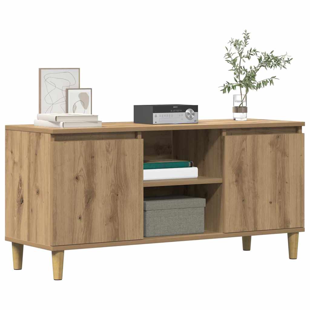 Mobile TV Rovere Artigianale 102x35x50 cm in Legno Multistrato