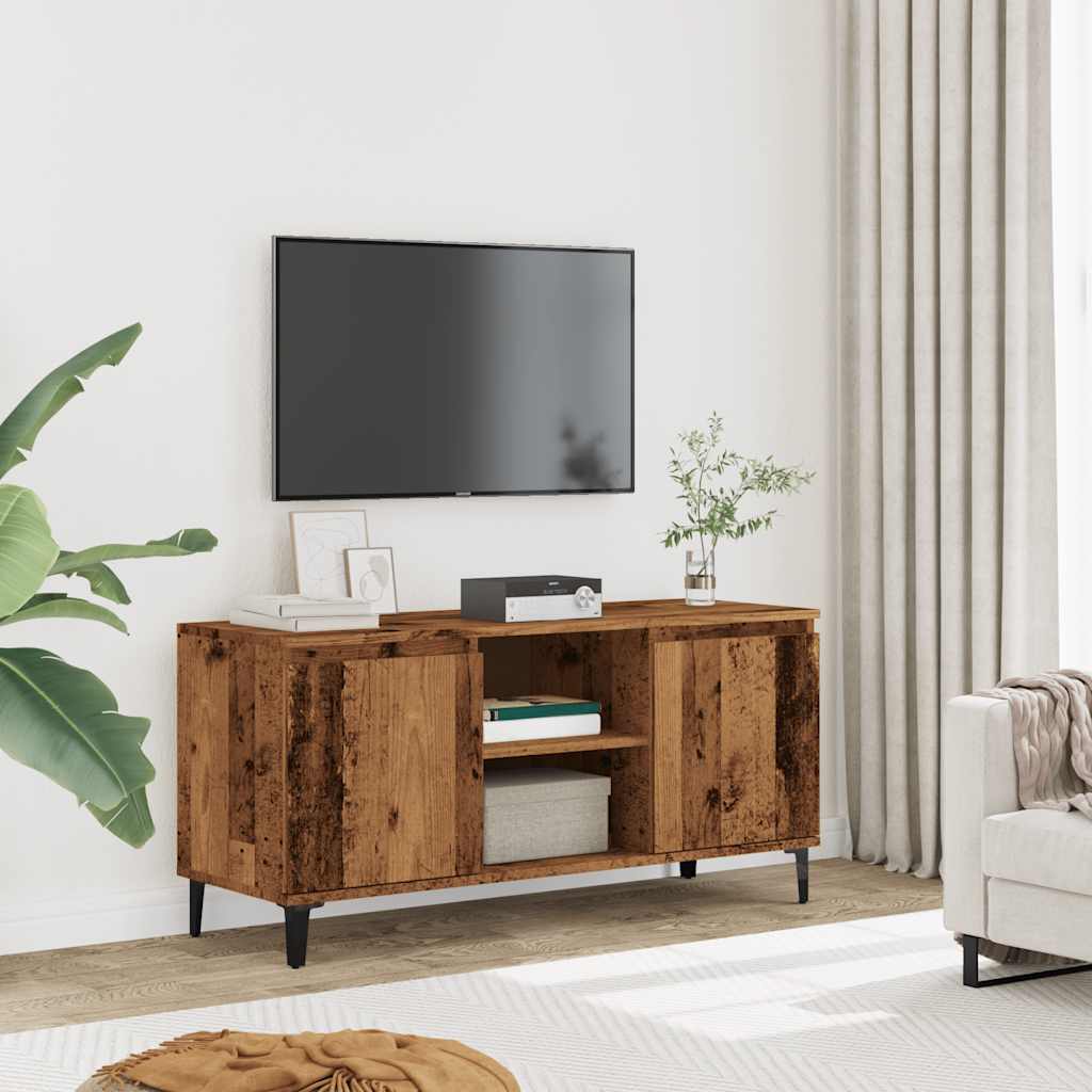 Mobile Porta TV Legno Antico 102x35x50 cm in Legno Multistrato