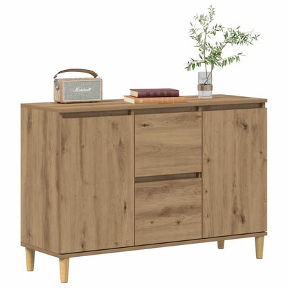 Credenza Rovere Artigianale 102x35x70 cm in Legno Multistrato