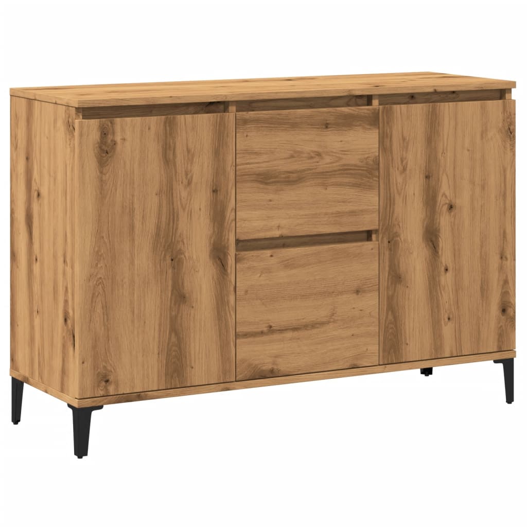 Credenza Rovere Artigianale 102x35x70 cm in Legno Multistrato
