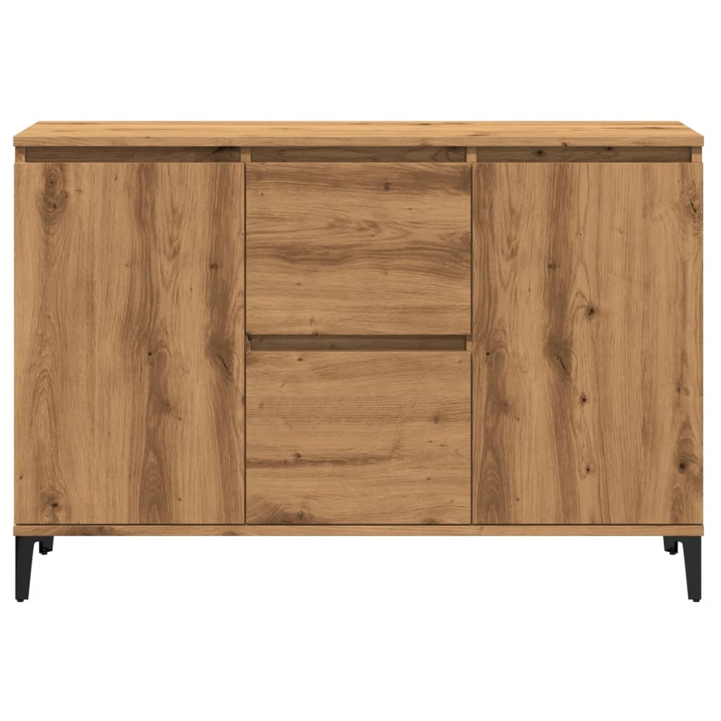 Credenza Rovere Artigianale 102x35x70 cm in Legno Multistrato