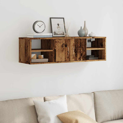 Armadietto a Muro Legno Vecchio 101x30x29 cm in Truciolato