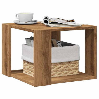 Tavolino Salotto Rovere Artigianale 40x40x30 cm in Truciolato
