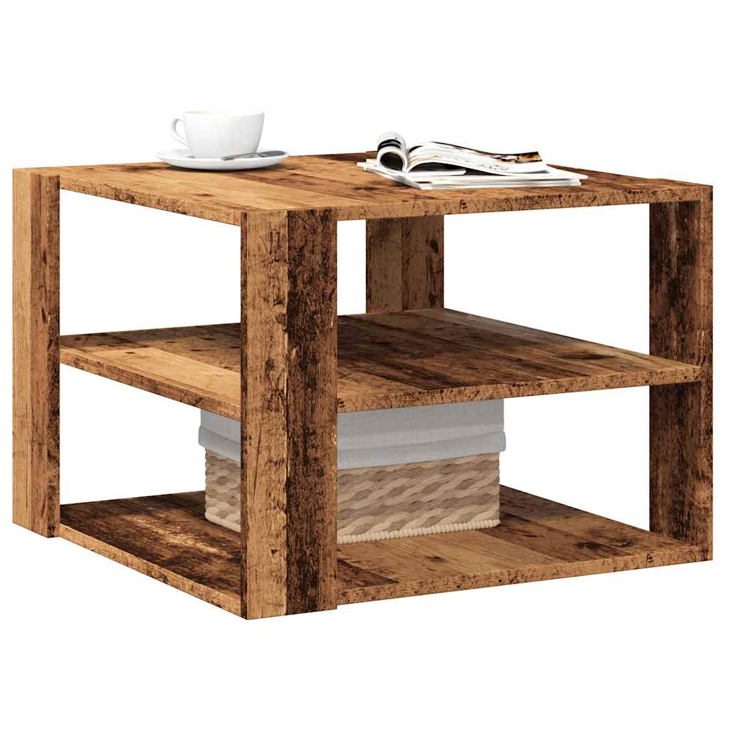 Tavolino da Salotto Legno Vecchio 58x58x40 cm Legno Multistrato