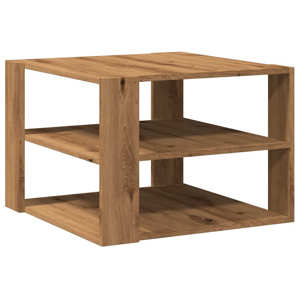 Tavolino Salotto Rovere Artigianale 58x58x40 cm in Truciolato