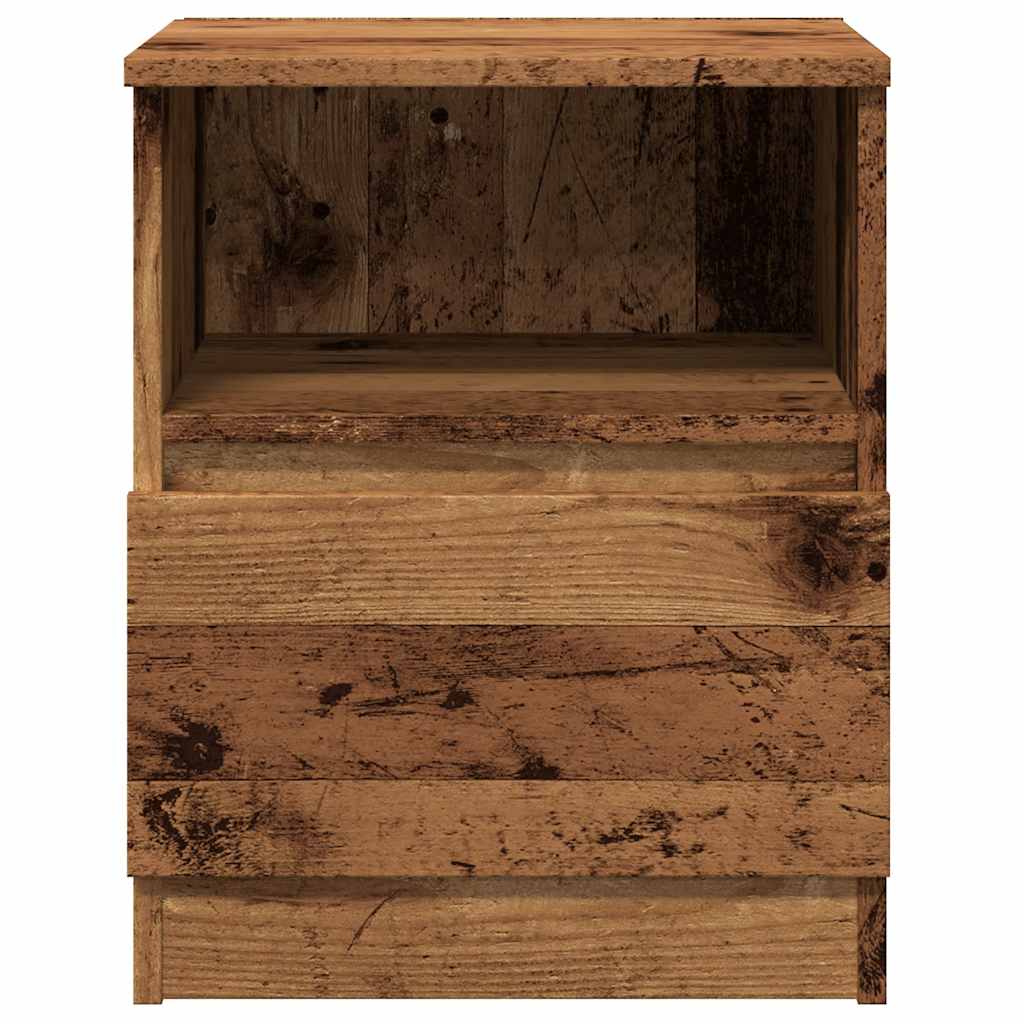 Comodini 2 pz Legno Antico 40x40x50 cm in Legno Multistrato