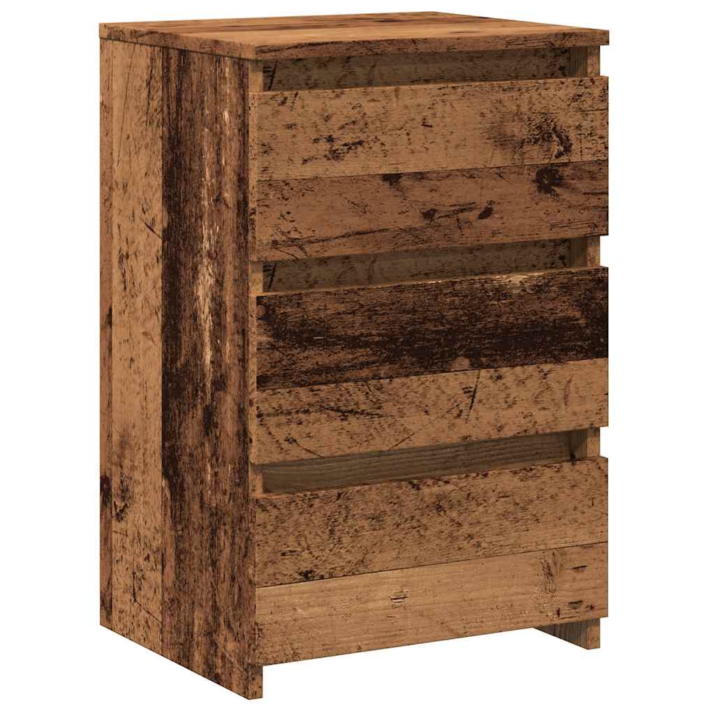 Comodino Legno Antico 40x35x62,5 cm in Legno Multistrato