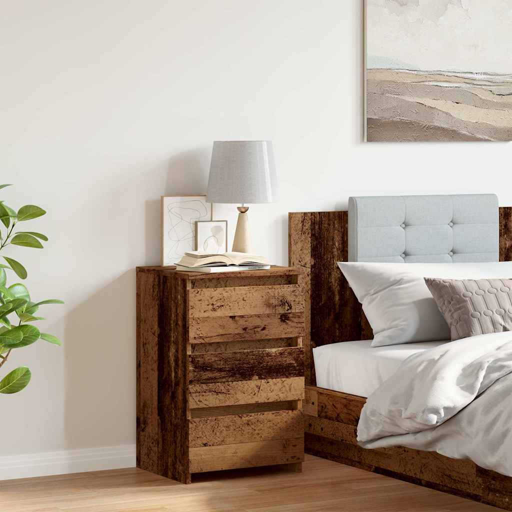 Comodino Legno Antico 40x35x62,5 cm in Legno Multistrato