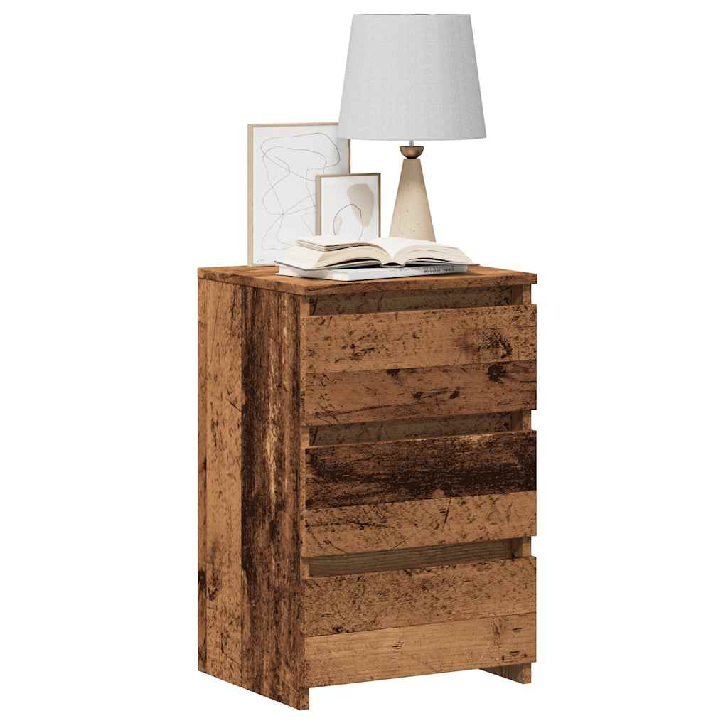 Comodini Legno Antico 2 pz 40x35x62,5 cm in Legno Multistrato
