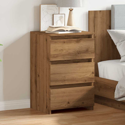 Comodino Rovere Artigianale 40x35x62,5 cm in Legno Multistrato
