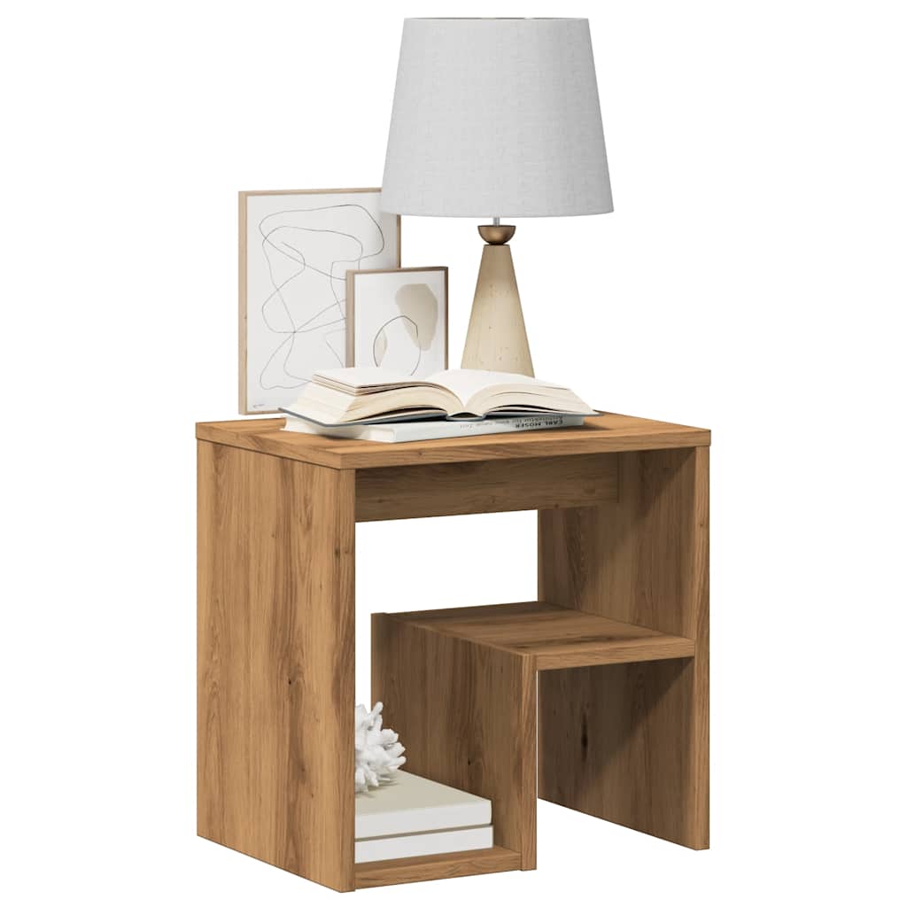 Comodino Rovere Artigianale 40x30x40 cm in Legno Multistrato