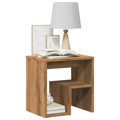 Comodino Rovere Artigianale 40x30x40 cm in Legno Multistrato