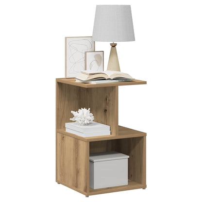 Comodino Rovere Artigianale 35x35x55 cm in Legno Multistrato
