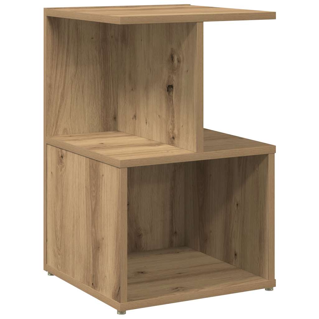 Comodini 2pz Rovere Artigianale 35x35x55 cm Legno Multistrato