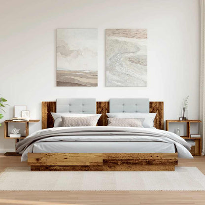 Comodini 2 pz in Legno Vecchio 50x30x51,5 cm Legno Multistrato