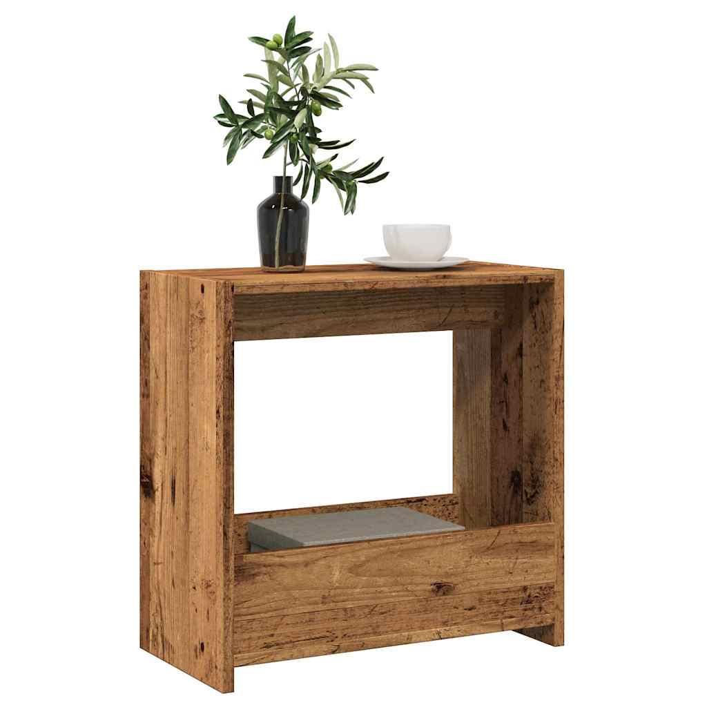 Tavolino Legno Vecchio 50x26x50 cm in Legno Multistrato