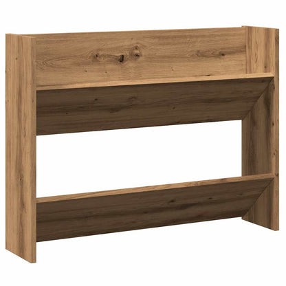 Scarpiera a Muro Rovere Artigianale 80x18x60 cm in Truciolato