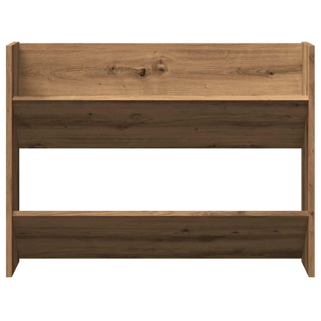 Scarpiera a Muro Rovere Artigianale 80x18x60 cm in Truciolato