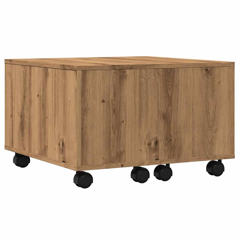 Tavolino Salotto Rovere Artigianale 60x60x38 cm in Truciolato