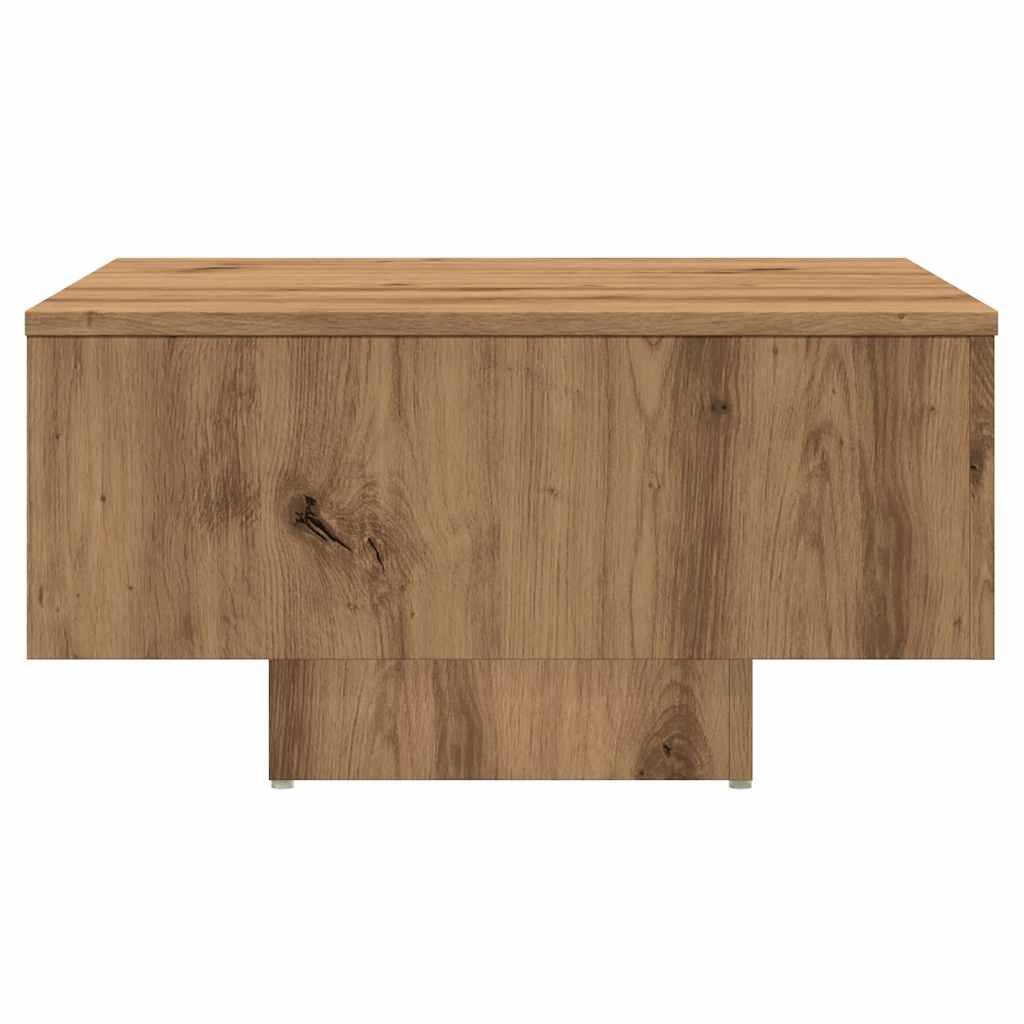 Tavolino da Salotto Rovere Artigianale 60x60x31,5 cm Truciolato