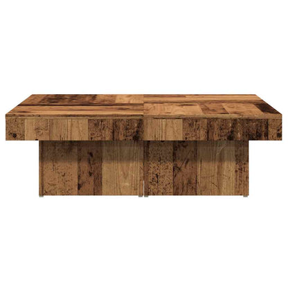 Tavolino da Salotto Legno Antico 90x90x28 cm in Truciolato