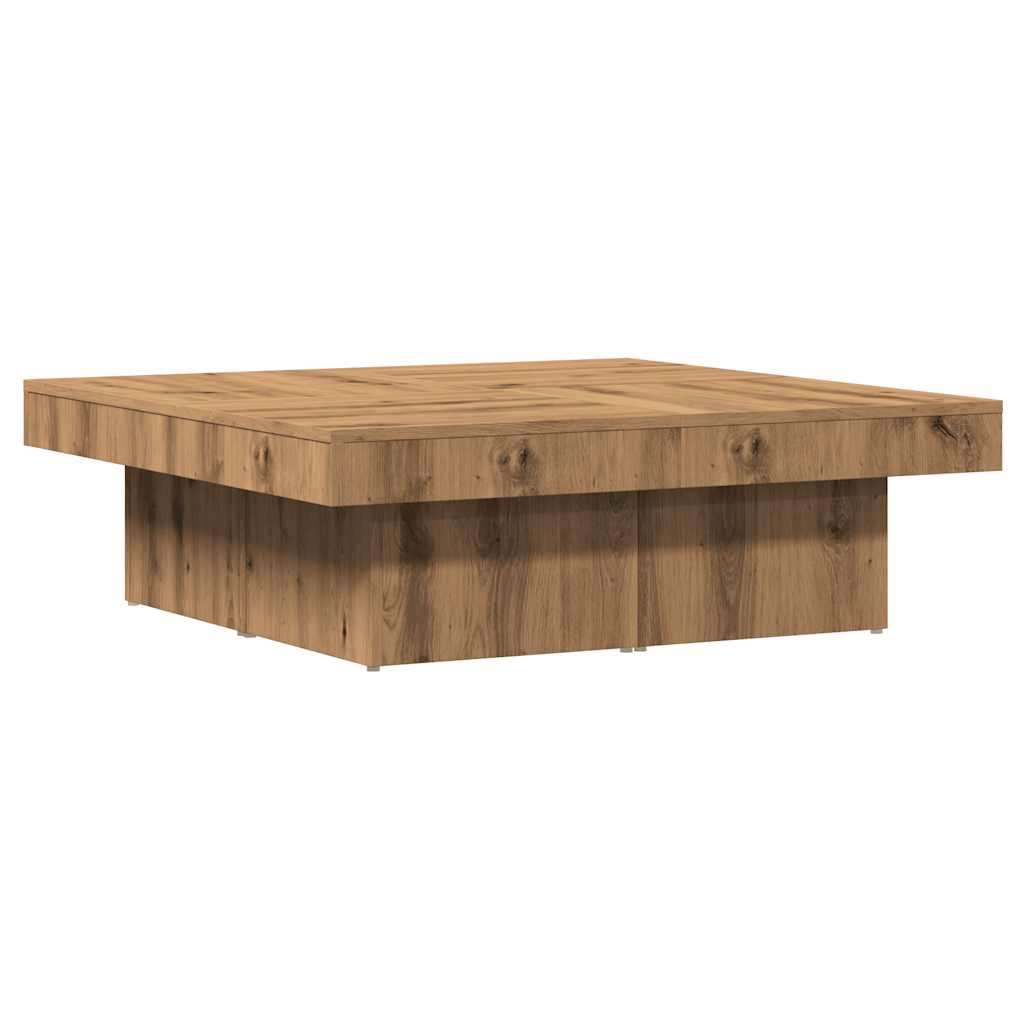 Tavolino da Salotto Rovere Artigianale 90x90x28 cm Truciolato