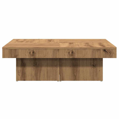 Tavolino da Salotto Rovere Artigianale 90x90x28 cm Truciolato