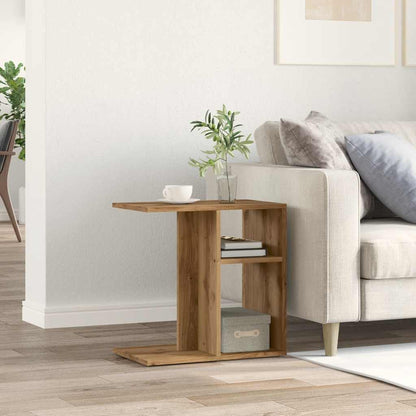 Tavolino Rovere Artigianale 50x30x50 cm Legno Multistrato