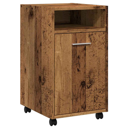 Armadio con Ruote Legno Vecchio 33x38x60 cm Legno Multistrato