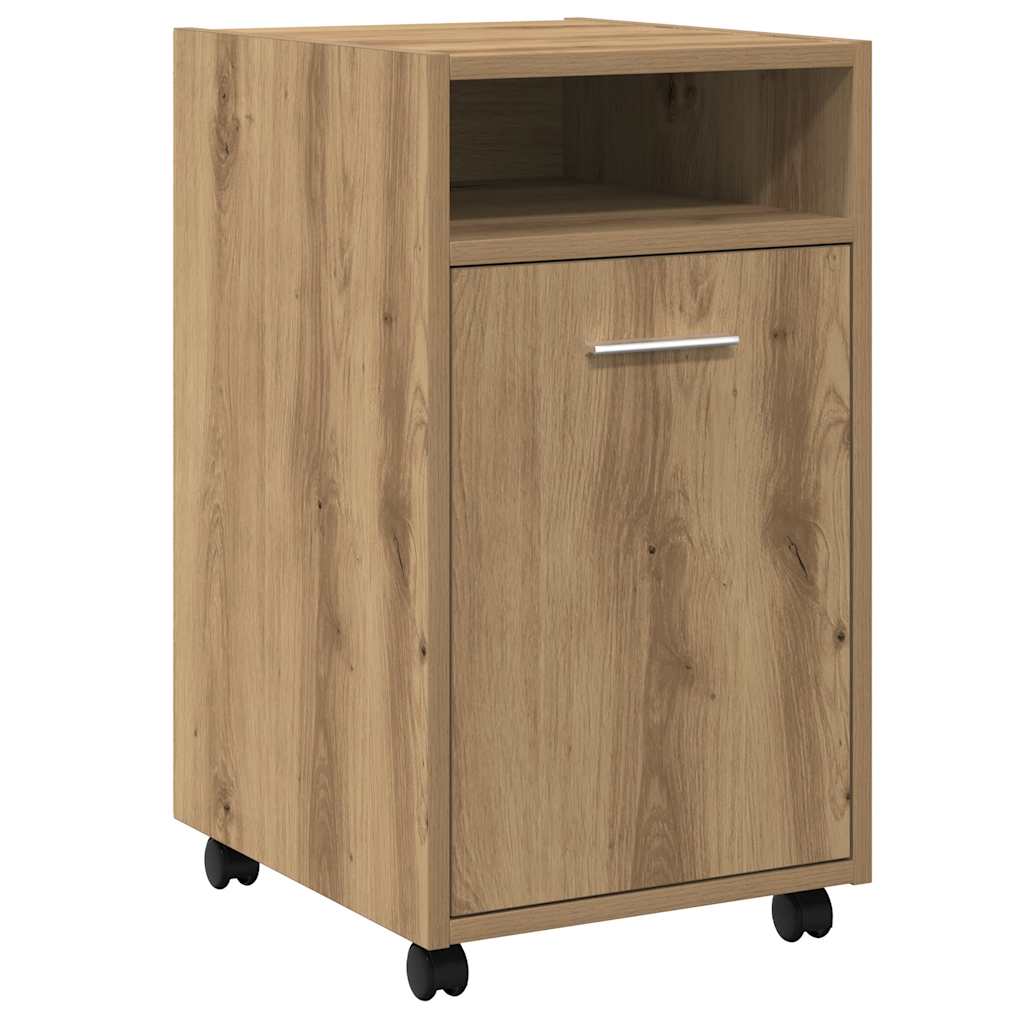 Armadio con Ruote Rovere Artigianale 33x38x60 cm in Truciolato