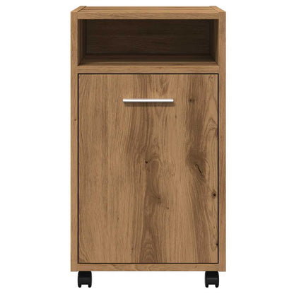 Armadio con Ruote Rovere Artigianale 33x38x60 cm in Truciolato