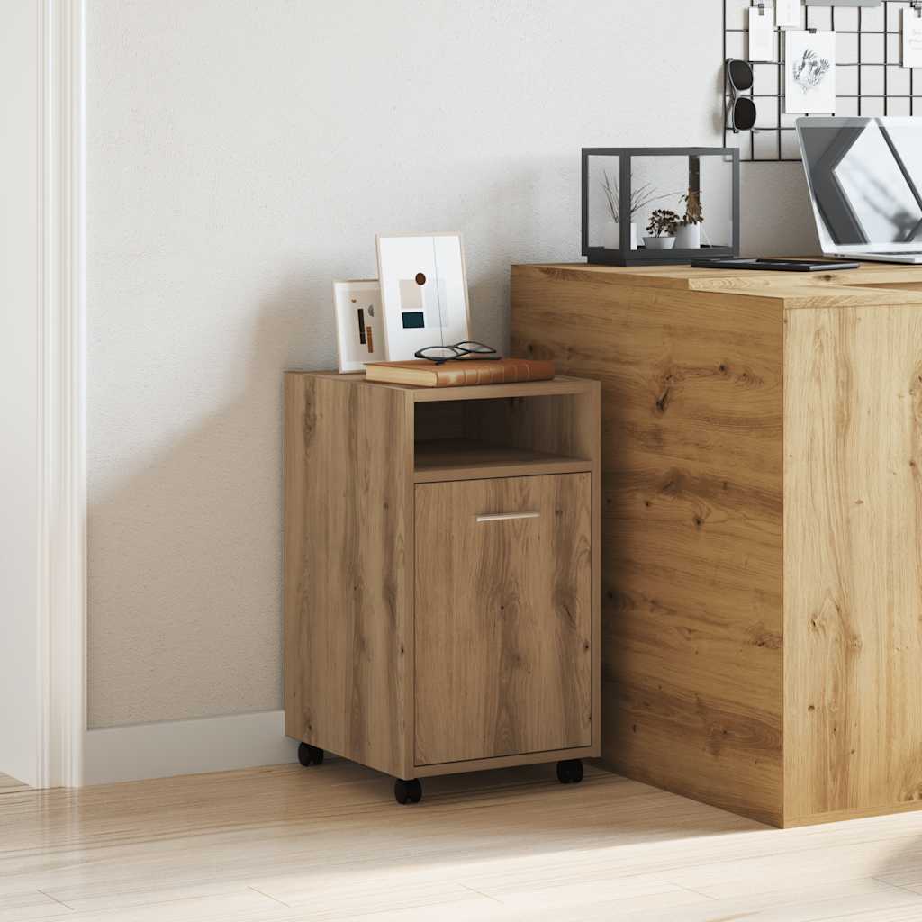 Armadio con Ruote Rovere Artigianale 33x38x60 cm in Truciolato