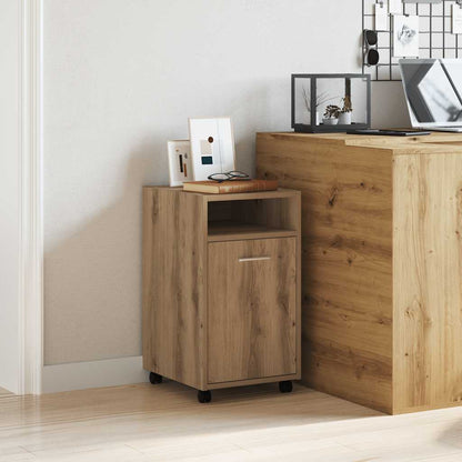 Armadio con Ruote Rovere Artigianale 33x38x60 cm in Truciolato