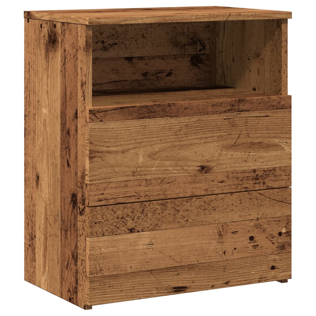 Comodino Legno Antico 50x32x60 cm in Legno Multistrato
