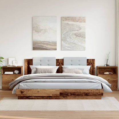Comodini Legno Antico 2 pz 50x32x60 cm in Legno Multistrato