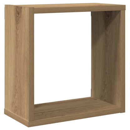 Mensole Parete a Cubo 2 pz Artigianale 30x15x30 cm Truciolato