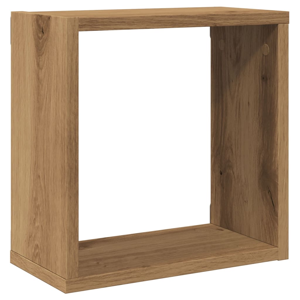Mensole Parete a Cubo 4 pz Artigianale 30x15x30 cm Truciolato