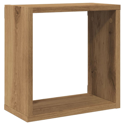 Mensole Parete a Cubo 4 pz Artigianale 30x15x30 cm Truciolato