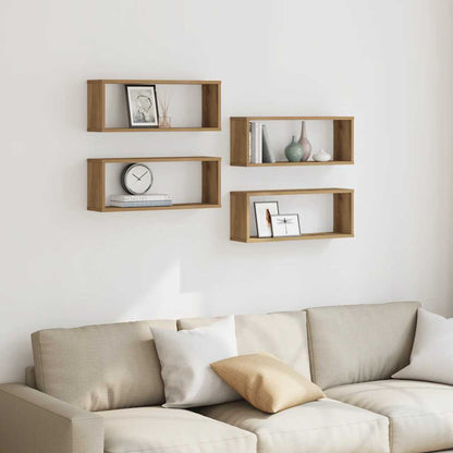 Mensole Parete a Cubo 4 pz Artigianale 30x15x30 cm Truciolato