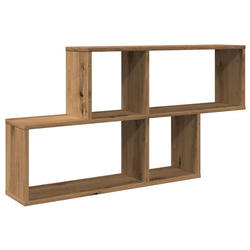 Scaffale a Parete Rovere Artigianale 100x18x53 cm Truciolato