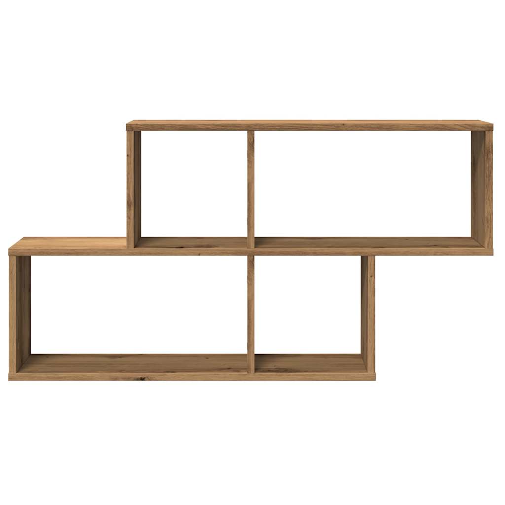 Scaffale a Parete Rovere Artigianale 100x18x53 cm Truciolato