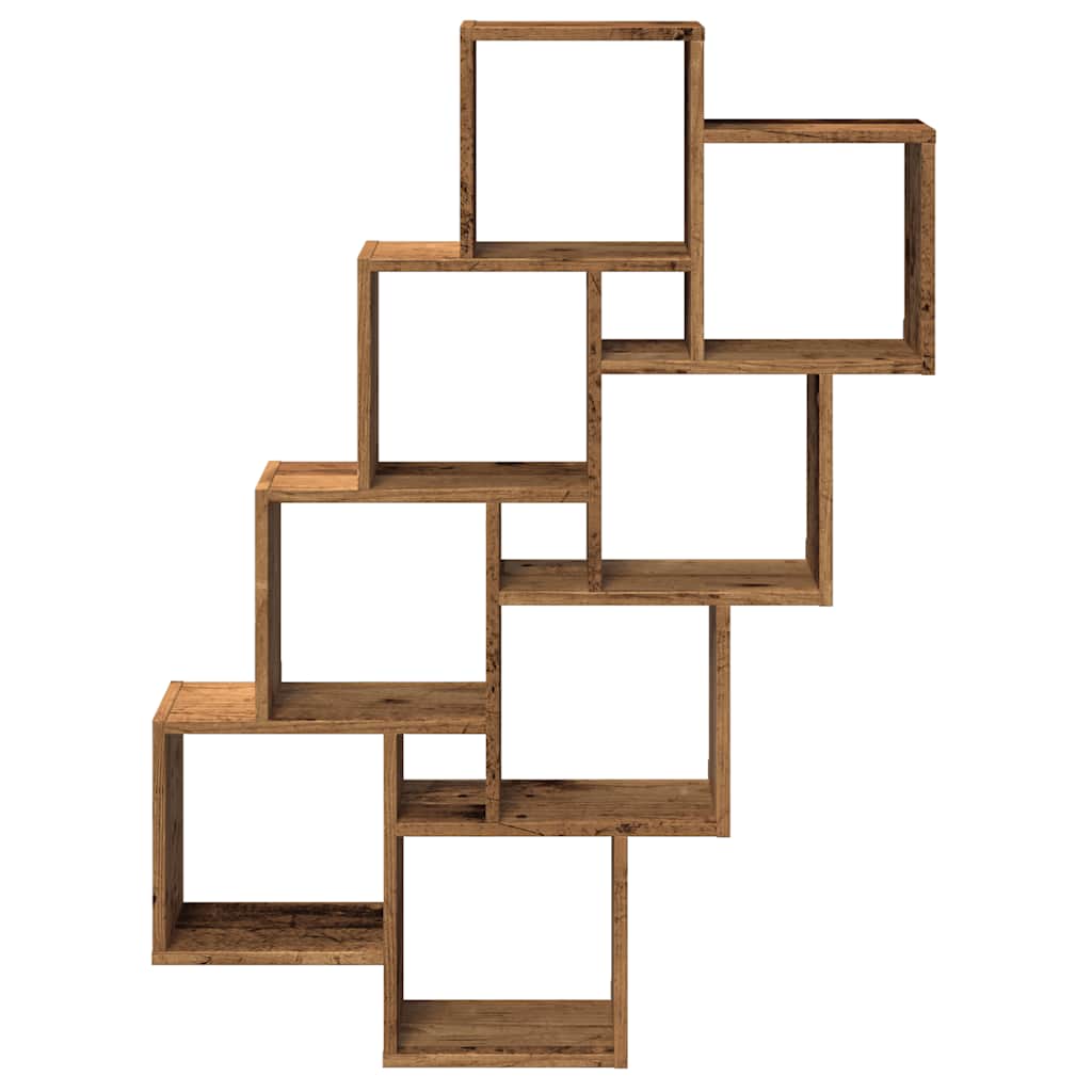 Mensola a Muro a Cubo Antico 90x15x119,5 cm Legno Multistrato