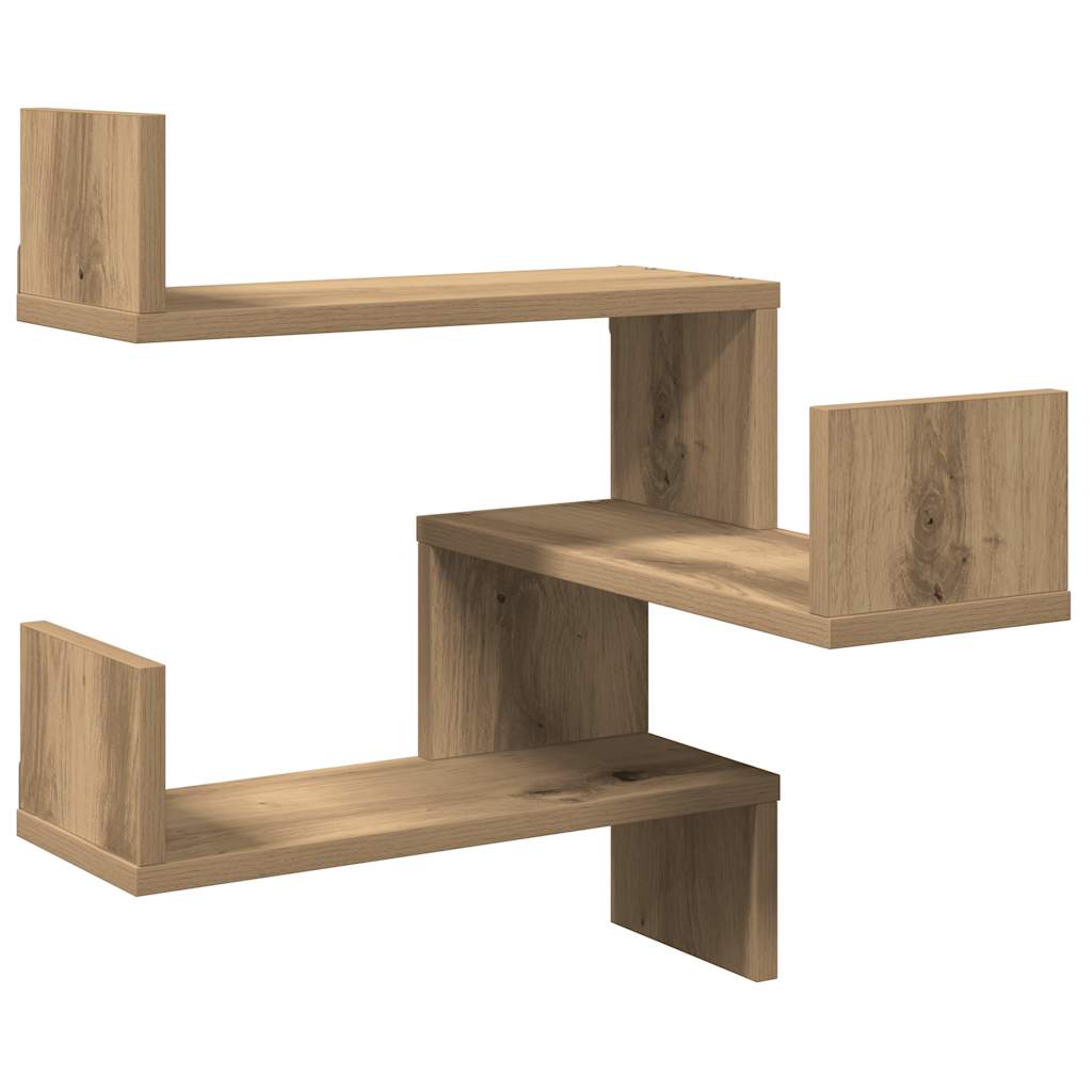 Mensole Angolari 2pz Artigianale 40x40x49,5 cm in Truciolato