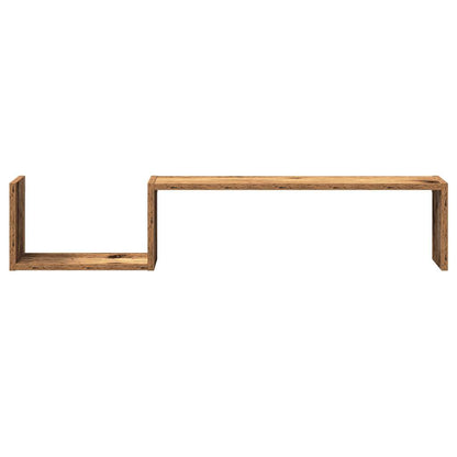 Scaffali da Parete 2 pz Legno Antico 100x15x20 cm Multistrato