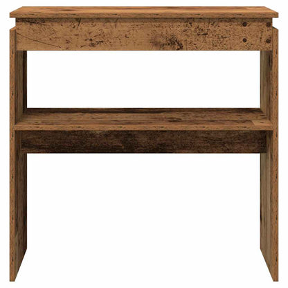 Tavolino Consolle Legno Antico 80x30x80 cm in Truciolato