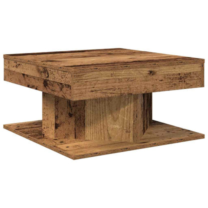 Tavolino da Salotto Legno Antico 55x55x30 cm Legno Multistrato