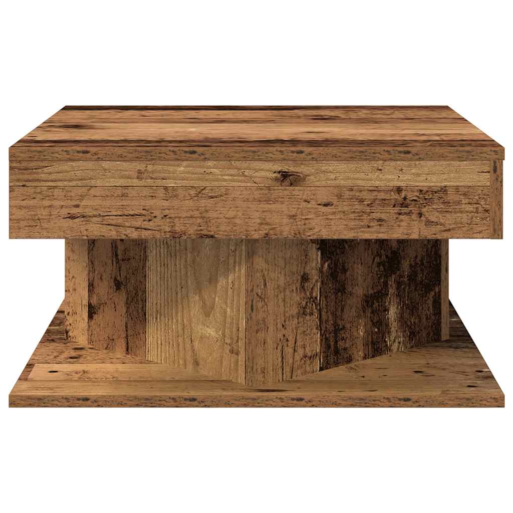 Tavolino da Salotto Legno Antico 55x55x30 cm Legno Multistrato